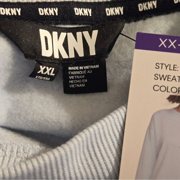 DKNY Women's Plus Size Comfort Crewneck Fleece Sweatshirt Top NWT XXL - Picture 5 of 11